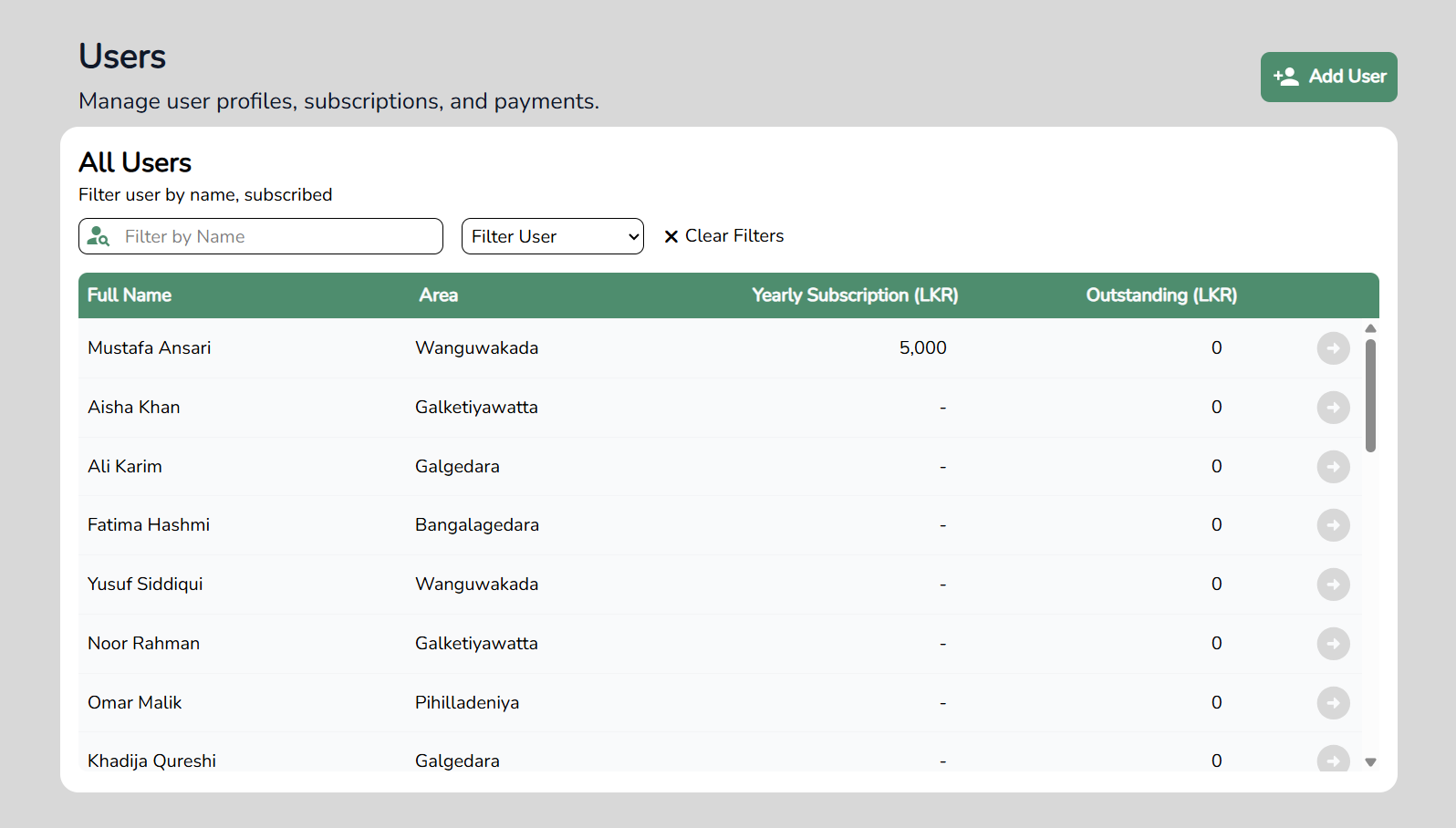Subscription System